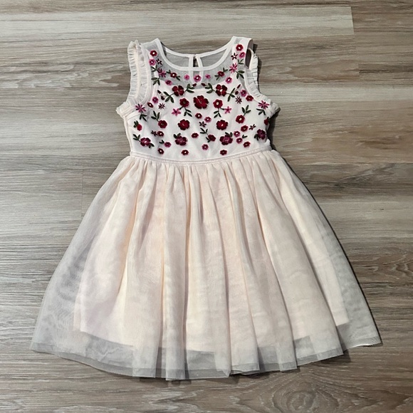 Cat & Jack Other - Cat & Jack | Sleeveless Tulle Skirt Dress With Embroidered Flower Bodice